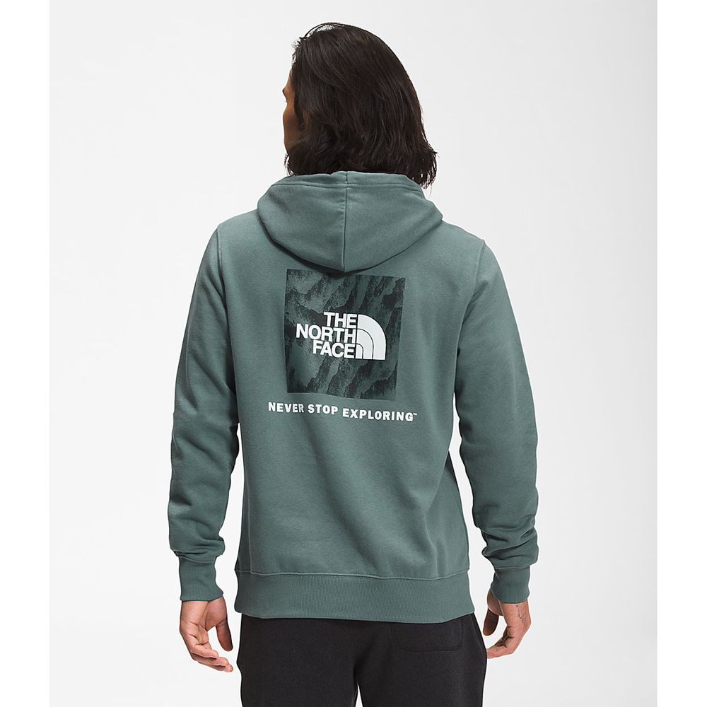 The North Face Hoodie Mens Australia - The North Face Box Nse Pullover Green (JCP-354972)